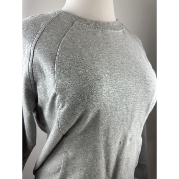 Lululemon Scuba Crew Heathered Core Light Grey Sweatshirt Kangaroo Pocket Sz 12 - Picture 4 of 16